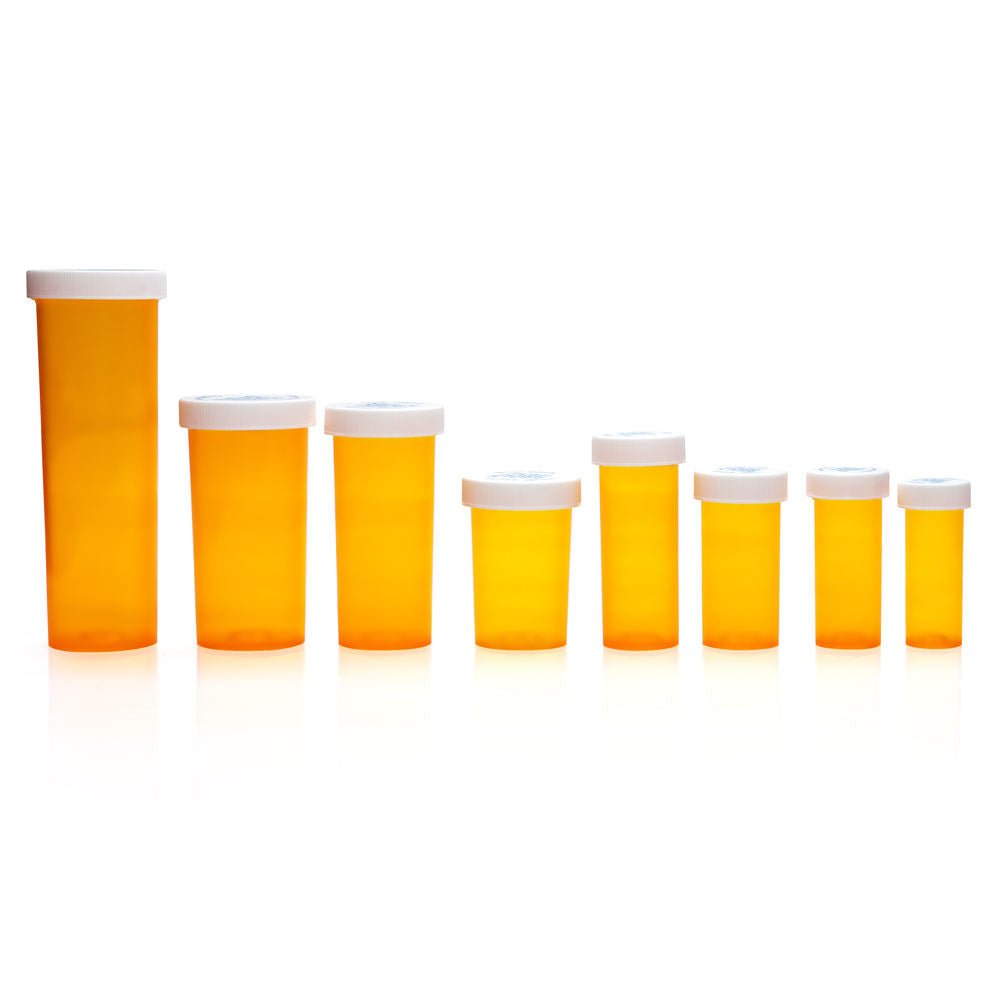 Child Resistant Vials - 60 DR (115ct) (Amber) - Pharma Vault Inc.