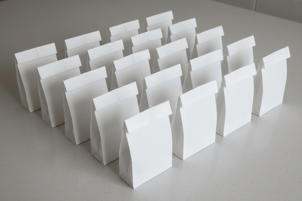 Prescription Paper Bags (4x2x9") (white) (5000ct) - Pharma Vault Inc.